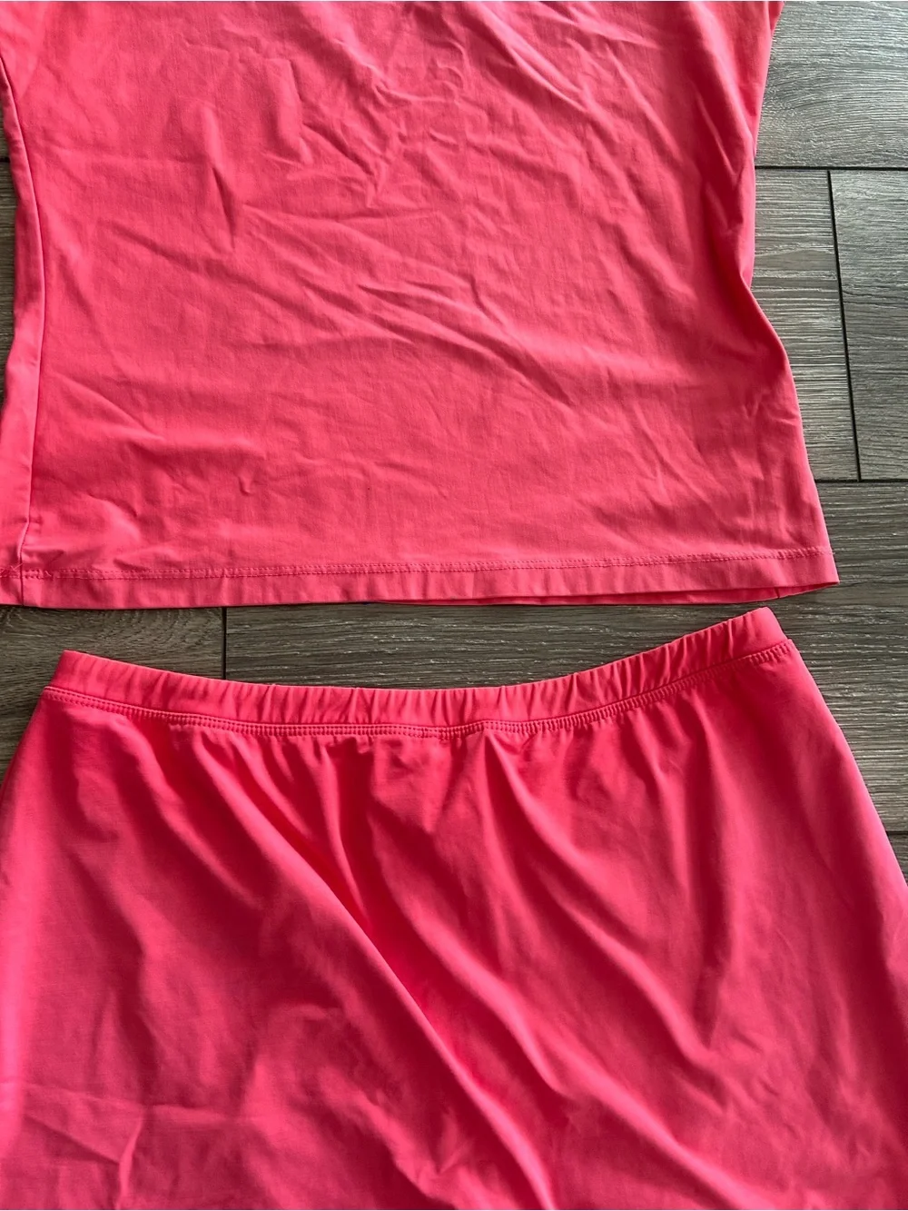 Sleeveless Coral Pink Women's Swim Set